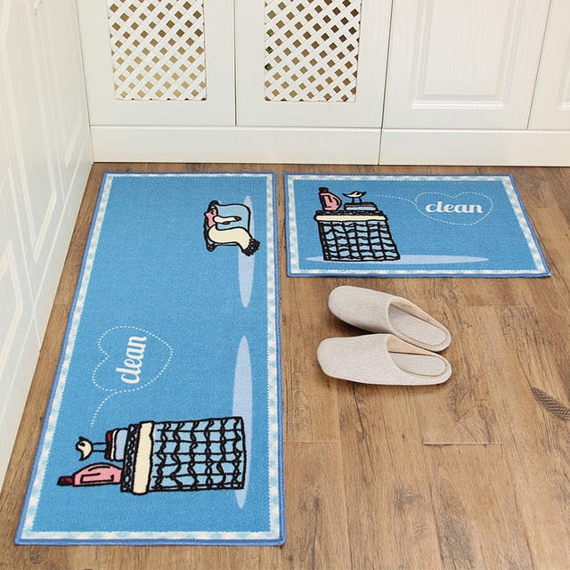 Long Kitchen Mat Bath Carpet Floor Mat Home Entrance Doormat Tapete Absorbent Bedroom Living Room Floor Mats Modern Kitchen Rug
