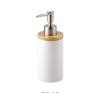WSHYUFEI Promotion Bathroom set Ceramics Mouth cup Toothbrush holder Lotion bottle For toothpaste Bamboo Storage board
