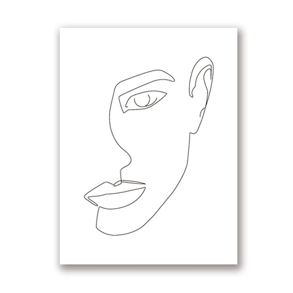 Abstract One-Line Feminine Figure Wall Art Canvas Posters Prints Minimalist Woman Fine Naked Painting Pictures Home Room Decor