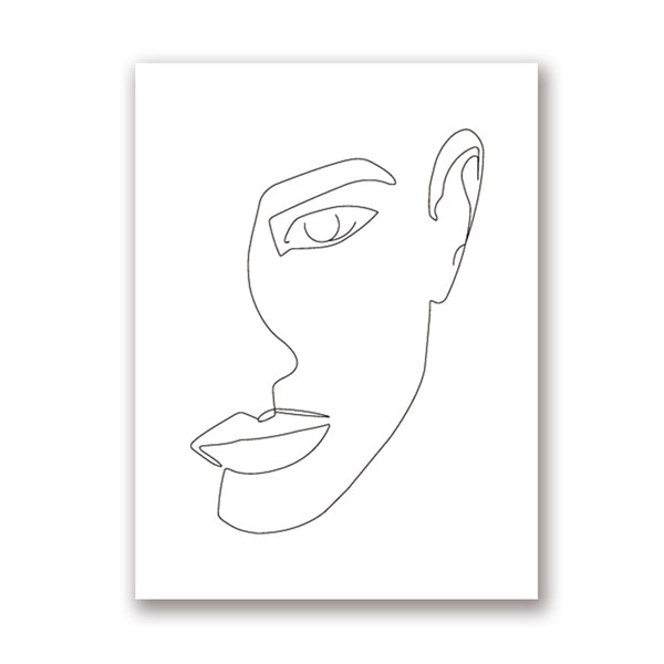 Abstract One-Line Feminine Figure Wall Art Canvas Posters Prints Minimalist Woman Fine Naked Painting Pictures Home Room Decor