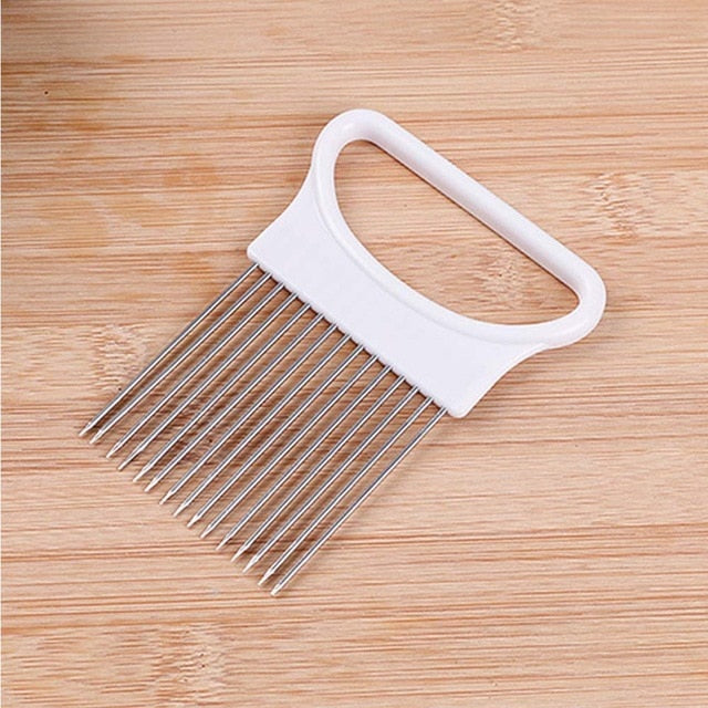 kitchen tool Slicers stainless steel onion fork Tomato Onion vegetable slicer kitchen accessories
