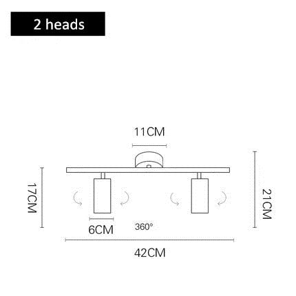 Modern Golden Ceiling Lights Wrought Aluminium LED Ceiling Lamps Rail Track Lamps For Living Room Kitchen Home Lighting Fixtures