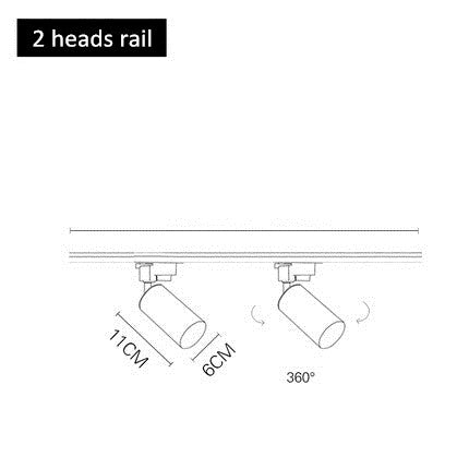 Modern Golden Ceiling Lights Wrought Aluminium LED Ceiling Lamps Rail Track Lamps For Living Room Kitchen Home Lighting Fixtures
