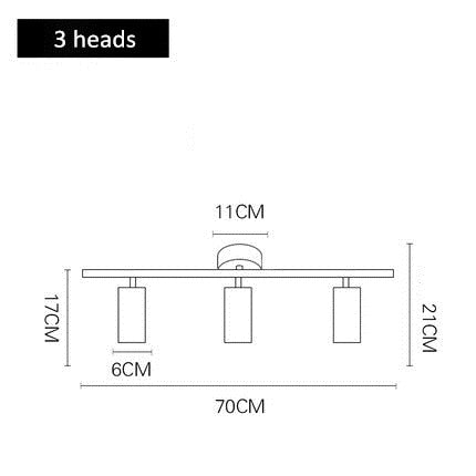 Modern Golden Ceiling Lights Wrought Aluminium LED Ceiling Lamps Rail Track Lamps For Living Room Kitchen Home Lighting Fixtures