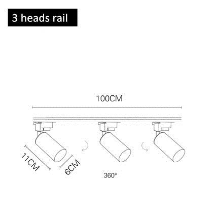Modern Golden Ceiling Lights Wrought Aluminium LED Ceiling Lamps Rail Track Lamps For Living Room Kitchen Home Lighting Fixtures