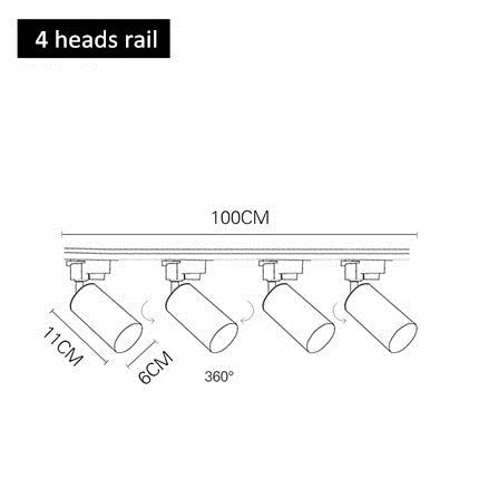 Modern Golden Ceiling Lights Wrought Aluminium LED Ceiling Lamps Rail Track Lamps For Living Room Kitchen Home Lighting Fixtures