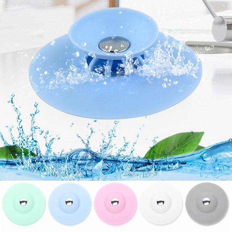 H&W Bathroom Silicone Drains Plug Filter Pressing Bouncing Closed Cover Strainer Floor Sucker Home Kitchen Tools Accessories