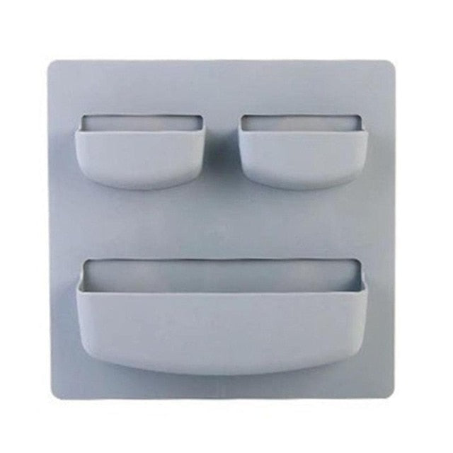 Plastic Self-adhesive Kitchen Refrigerator Fridge Storage Rack Organizer Cleaning Sponge Vegetable Fruit Kitchen Tools