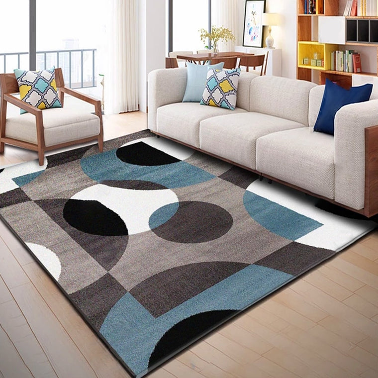 Nordic Geometric Carpets Living Room Bedroom Study Bedside Carpet Rectangle Modern Decor Rug Household Sofa Yoga 3D Blanket Mat