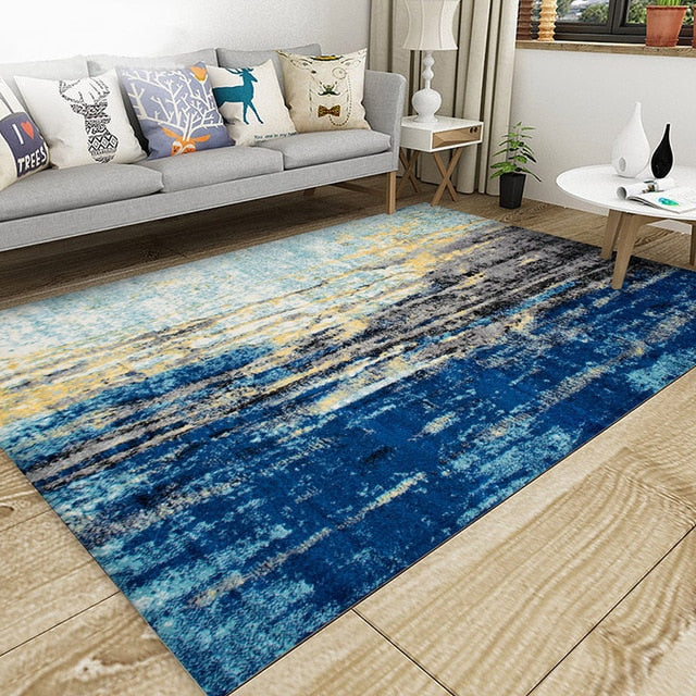 Nordic Geometric Carpets Living Room Bedroom Study Bedside Carpet Rectangle Modern Decor Rug Household Sofa Yoga 3D Blanket Mat
