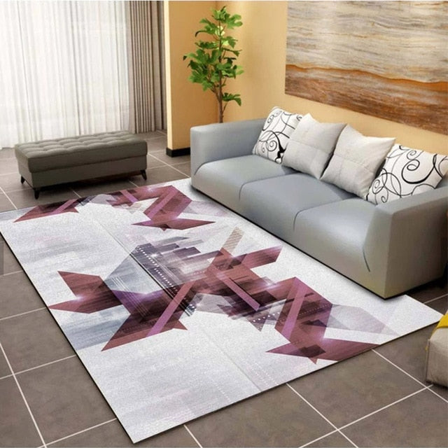Nordic Geometric Carpets Living Room Bedroom Study Bedside Carpet Rectangle Modern Decor Rug Household Sofa Yoga 3D Blanket Mat
