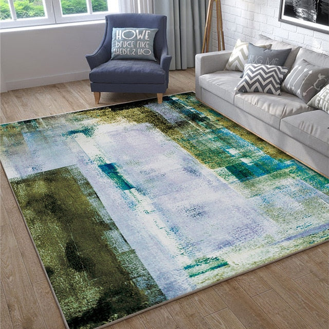 Nordic Geometric Carpets Living Room Bedroom Study Bedside Carpet Rectangle Modern Decor Rug Household Sofa Yoga 3D Blanket Mat