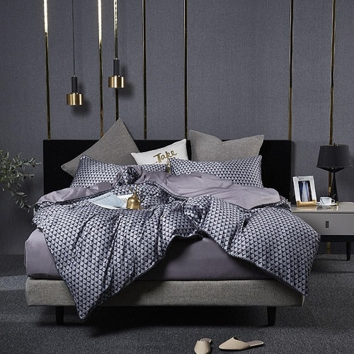 Egyptian Cotton Soft Duvet Cover Fitted/Bed sheet set Multi Color Flamingo Paisley Bedding Set Twin Queen King size 4Pieces