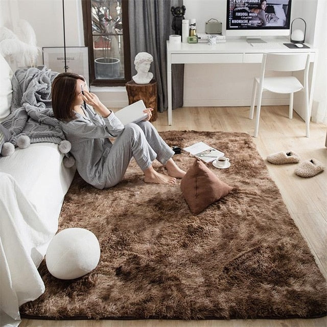 Motley Plush Carpets For Living Room Soft Fluffy Rug Home Decor Shaggy Carpet Bedroom Sofa Coffee Table Floor Mat Cloakroom Rugs