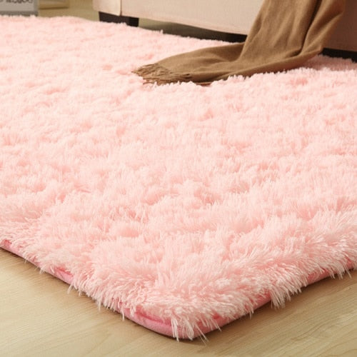 9 Colors Solid Rugs Pink Puple Carpet Thicker Bathroom Non-slip Mat Area rug for living room Soft Child Bedroom Mat Vloerkleed