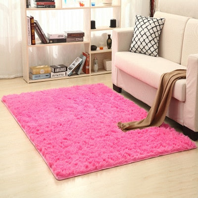 9 Colors Solid Rugs Pink Puple Carpet Thicker Bathroom Non-slip Mat Area rug for living room Soft Child Bedroom Mat Vloerkleed