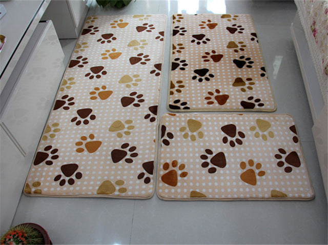 Soft Bath Mat Set Water Absorption Bathroom Carpet Rug Bathroom Mat Home Living Room Kitchen Door Floor Mat for Toilet Non-slip