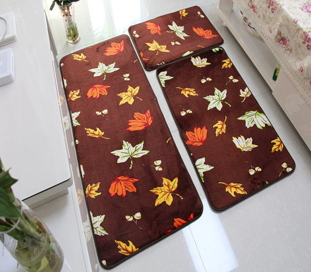 Soft Bath Mat Set Water Absorption Bathroom Carpet Rug Bathroom Mat Home Living Room Kitchen Door Floor Mat for Toilet Non-slip