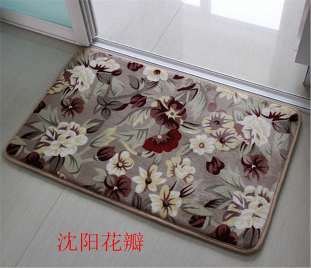 Soft Bath Mat Set Water Absorption Bathroom Carpet Rug Bathroom Mat Home Living Room Kitchen Door Floor Mat for Toilet Non-slip