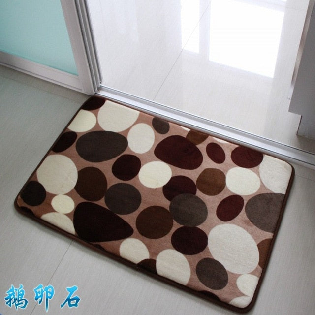 Soft Bath Mat Set Water Absorption Bathroom Carpet Rug Bathroom Mat Home Living Room Kitchen Door Floor Mat for Toilet Non-slip