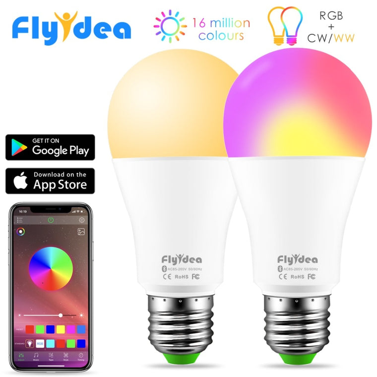 New Wireless Bluetooth Smart Bulb LED 10W RGB Magic Lamp E27 Color Change Light Bulb Smart Home Lighting Compatible IOS /Android